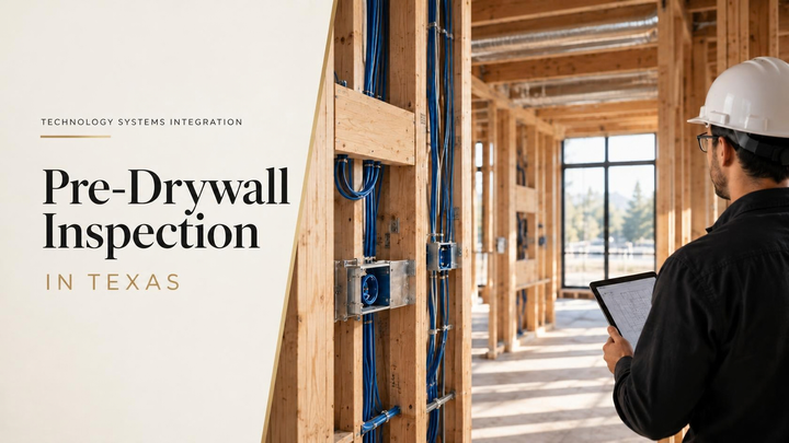Pre-Drywall Inspection in Texas: Smart Home Wiring Checklist