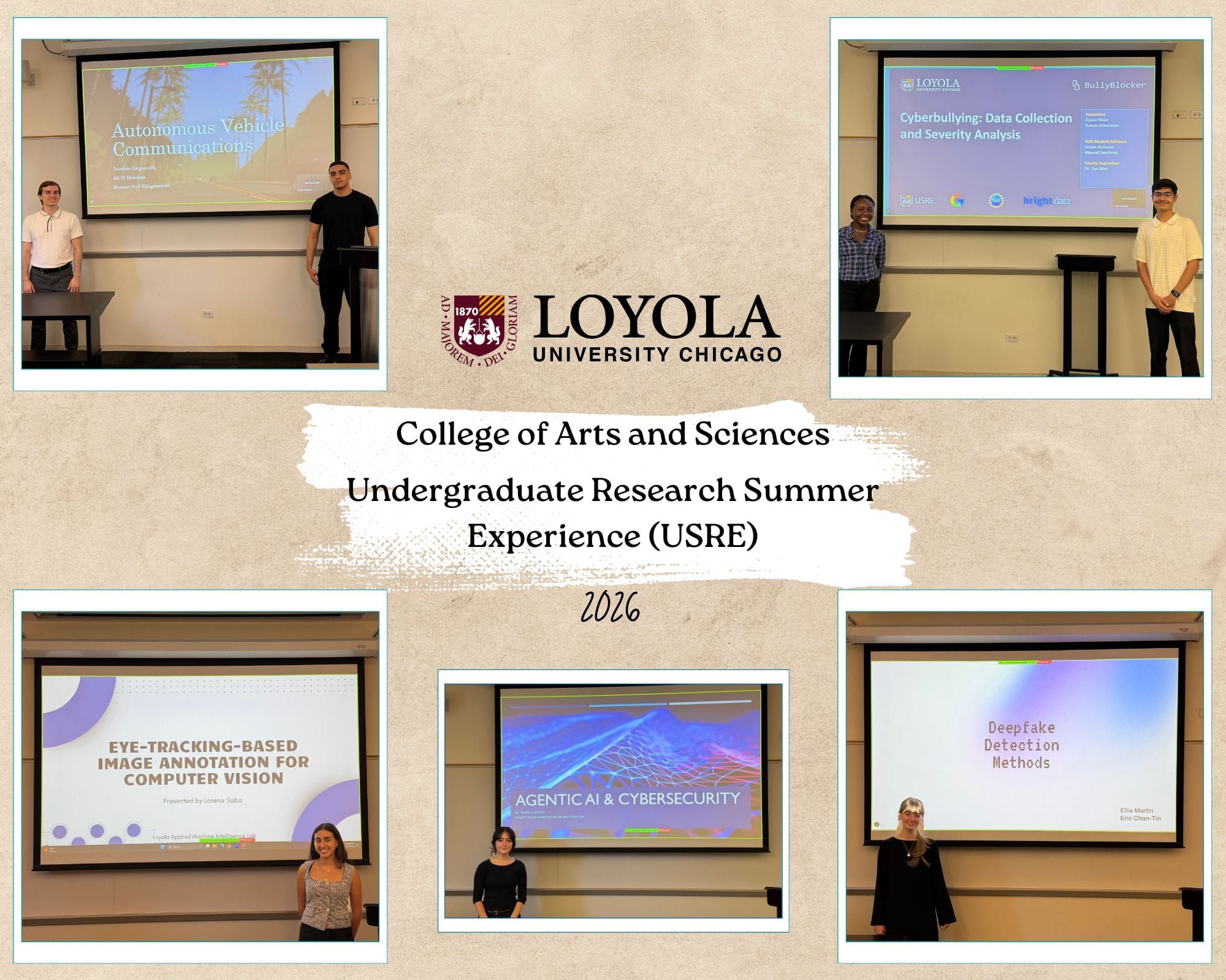 Loyola CS Undergraudate Students Present at USRE 2026