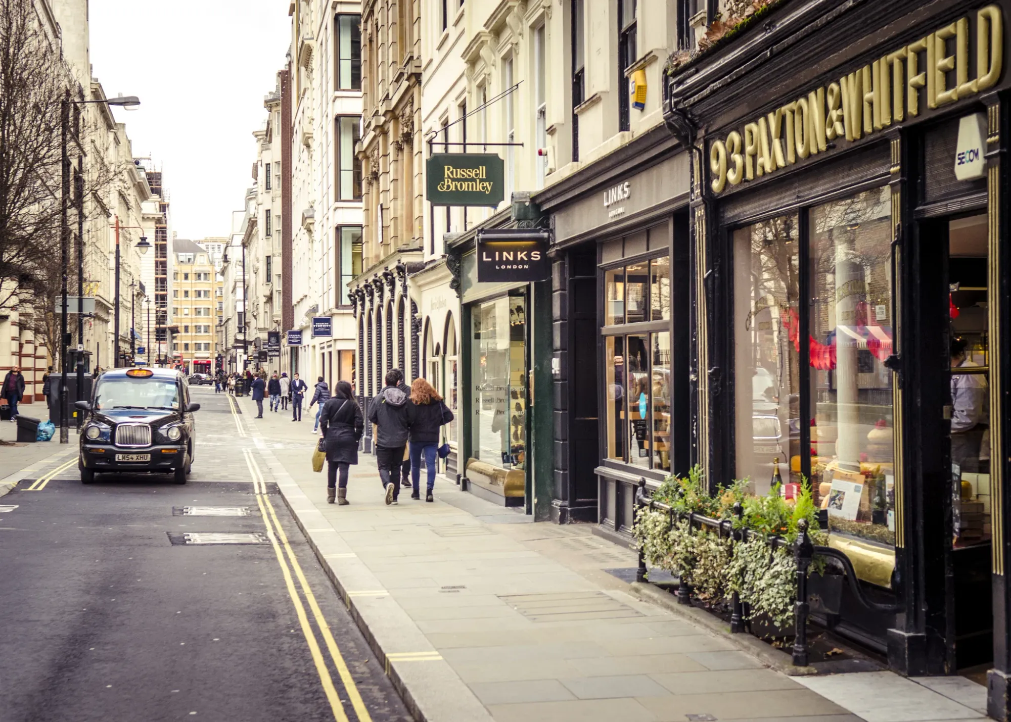 A London street of fine shops