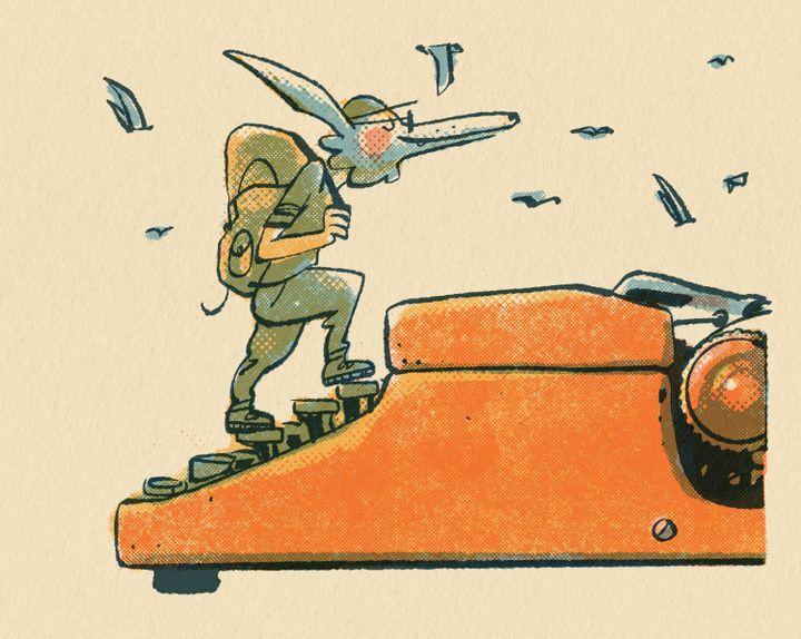 A Man Who Walks & Writes