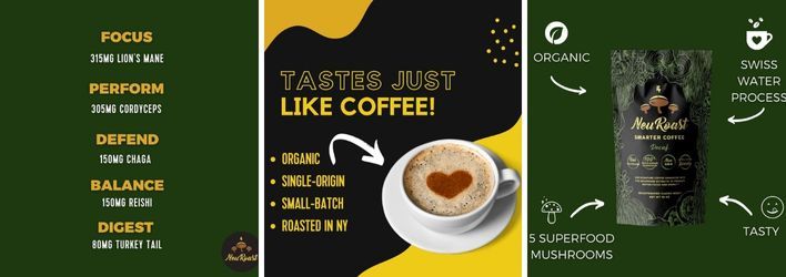 Decaf Mushroom Coffee NeuRoast Amazon