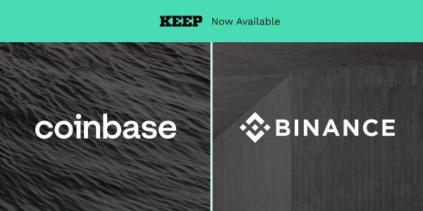KEEP is Now Available to Trade on Coinbase and Binance