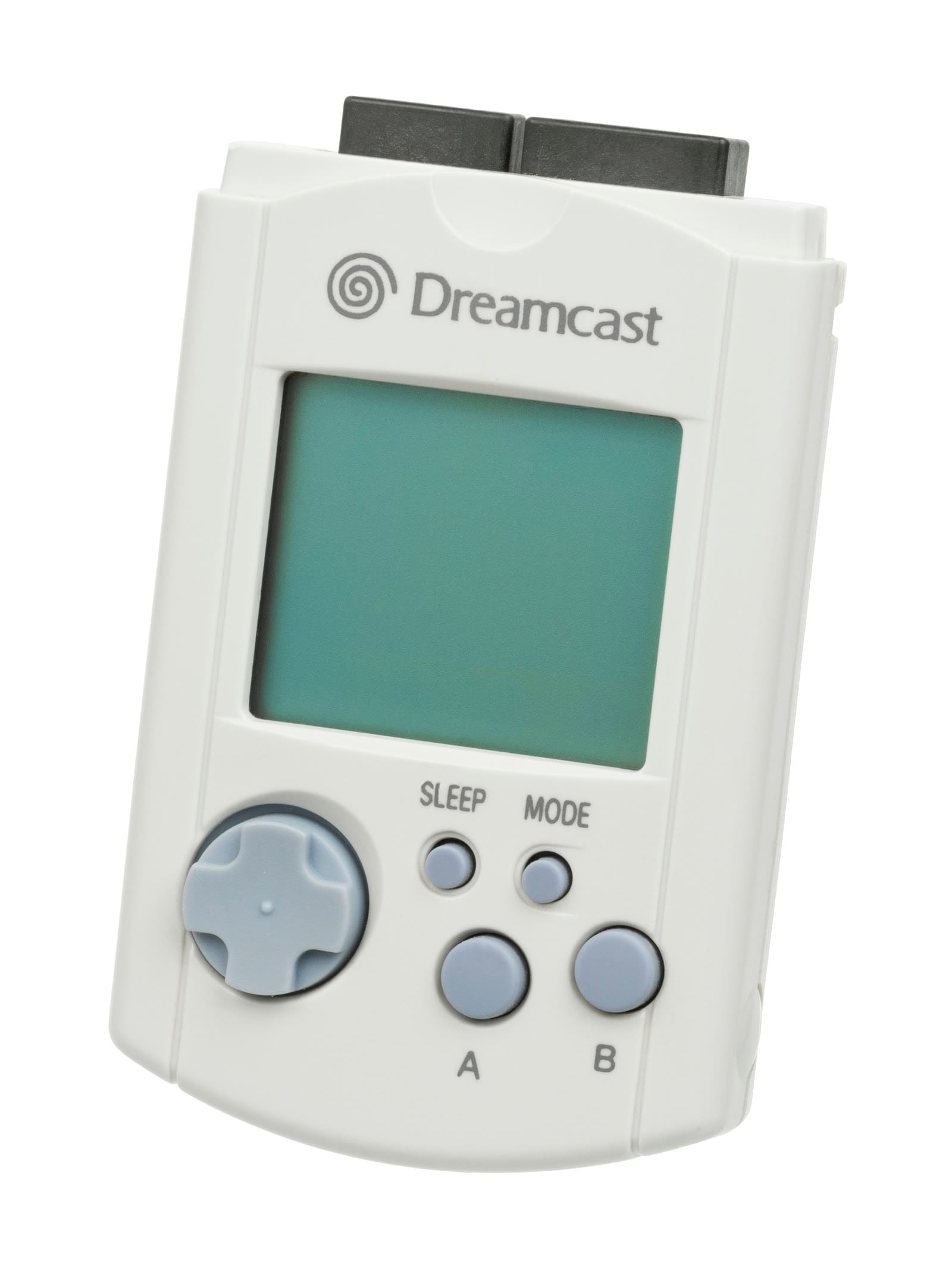 Dreamcast VMU memory card with its small screen and buttons