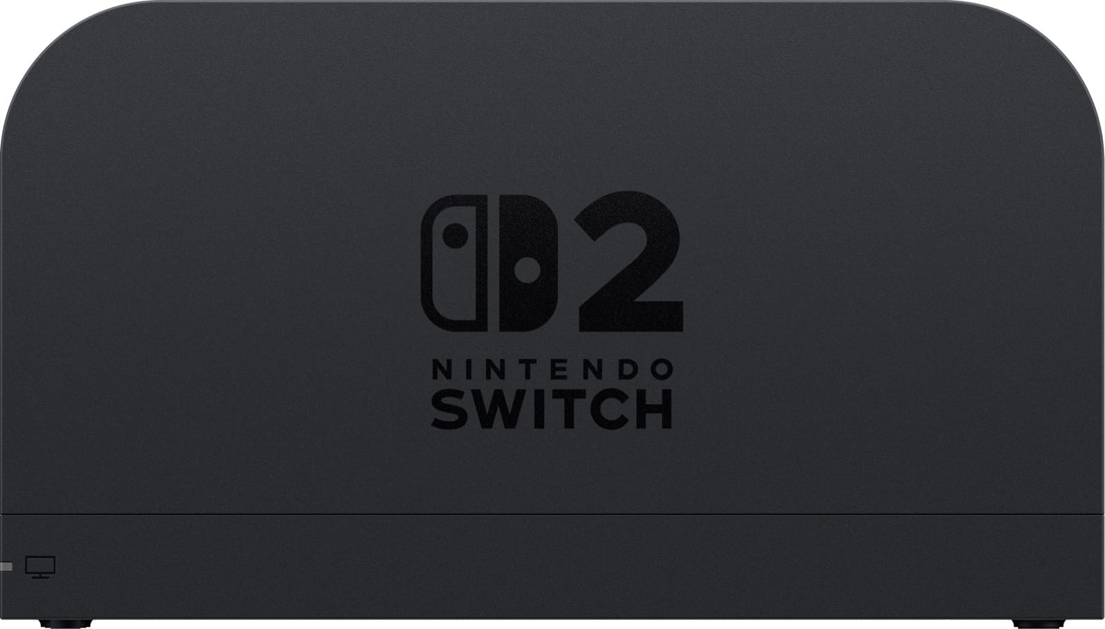 Nintendo Switch 2 in its dock beside a television