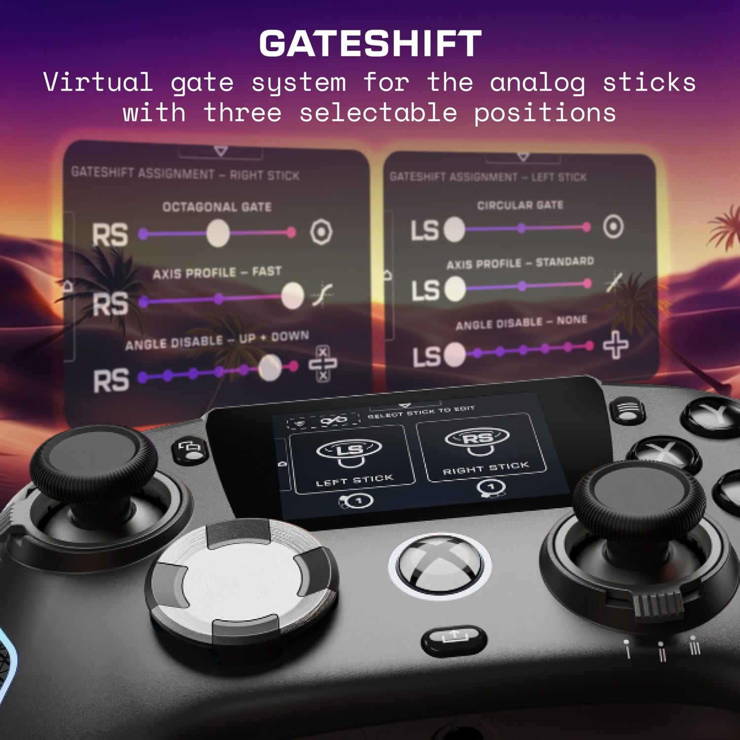 Turtle Beach Stealth Ultra II GateShift settings: three virtual stick gate profiles per stick