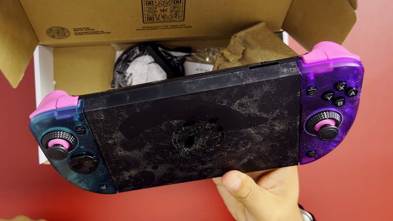 CRKD Nitro Deck 2 Limited Run edition in blue and purple, covered in dust as it came out of the box
