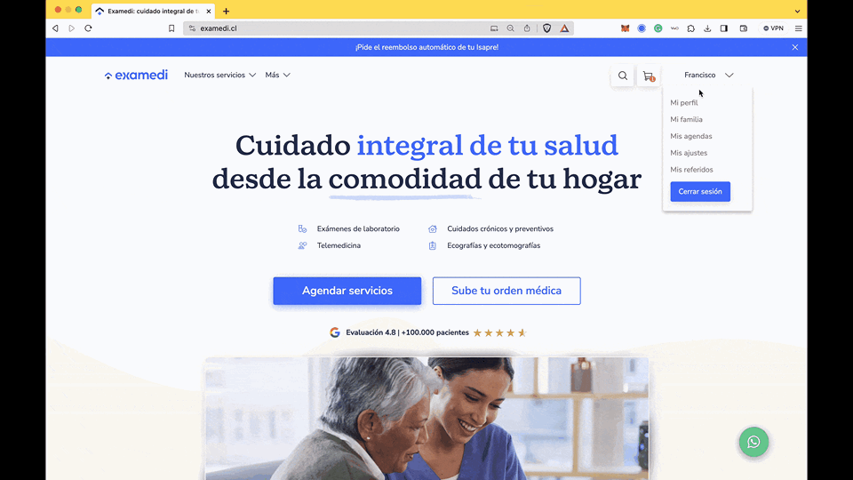 Reembolsa tus exámenes y telemedicina de forma más simples y rápidas