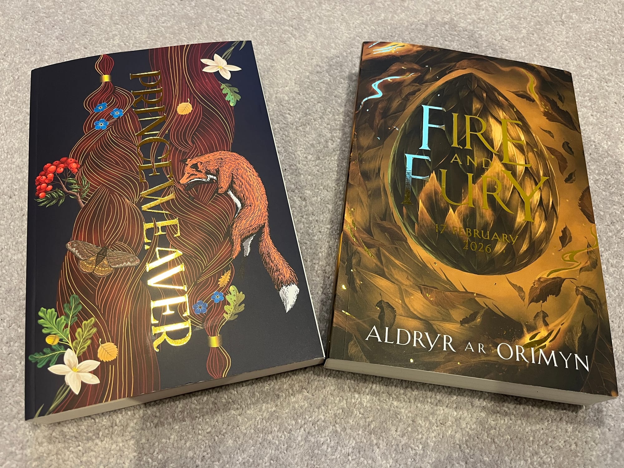 an arc of princeweaver on the left and of blood and fire on the right