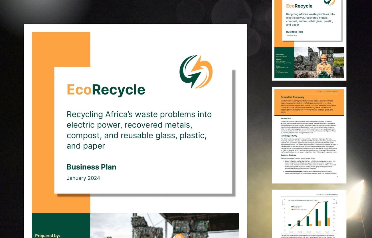 Waste Recycling Business Plan: EcoRecycle Solutions