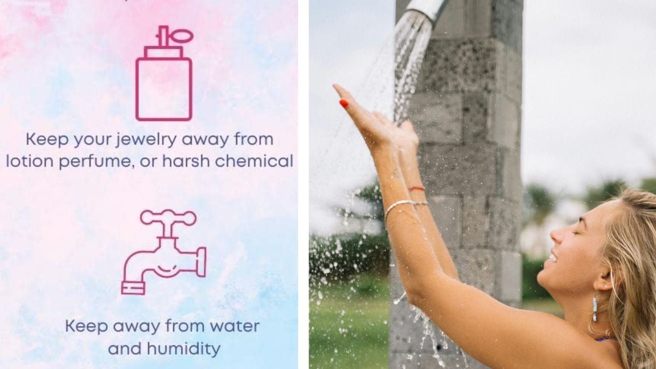 Though beautiful and beneficial, it's best to avoid wearing Pyrite bracelets in the shower!