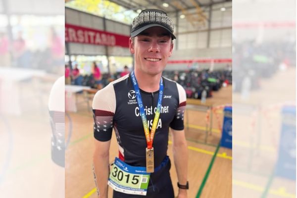 Riverside Poly Grad Finishes 13th in Age Group at World Triathlon Championships