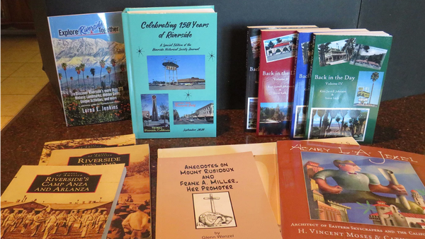A photo of books on display at the book fair