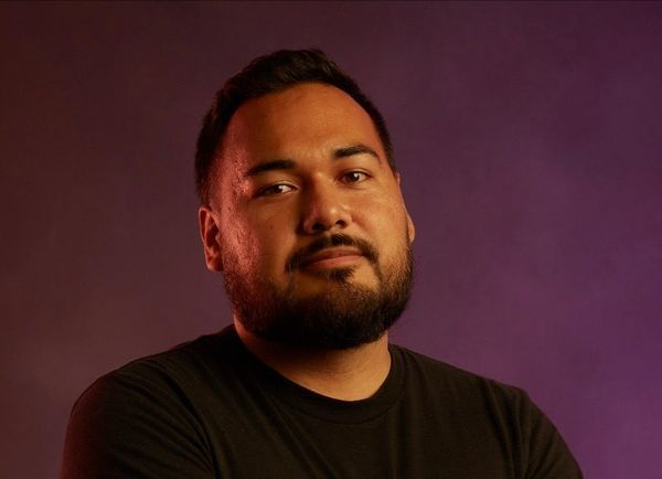A portrait of native Riverside artist, Juan Navarro.