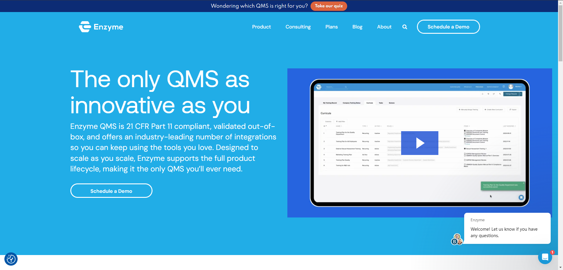 Enzyme QMS