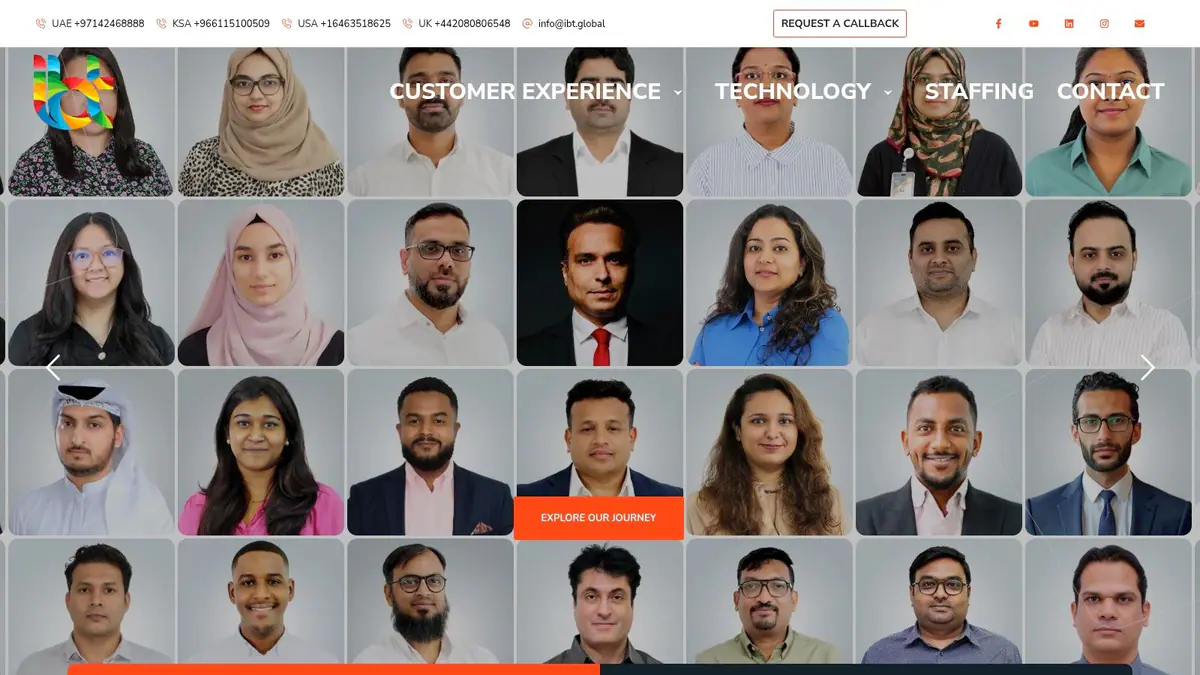 A team of diverse professionals collaborating in a modern office, representing BPO companies in Dubai.
