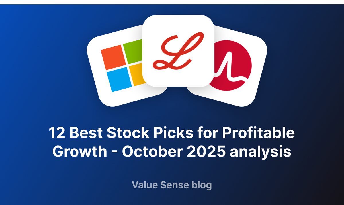 12 Best Stock Picks for Profitable Growth - October 2025 analysis