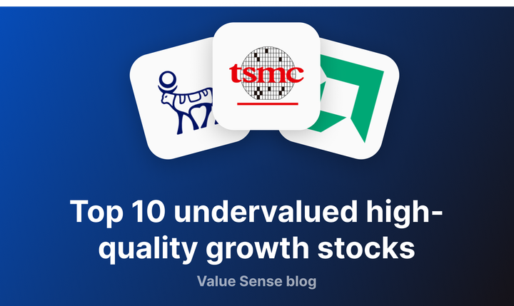 Top 10 undervalued high-quality growth stocks - valuesense.io