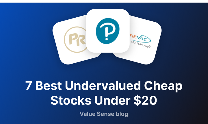 7 Best Undervalued Cheap Stocks - valuesense.io