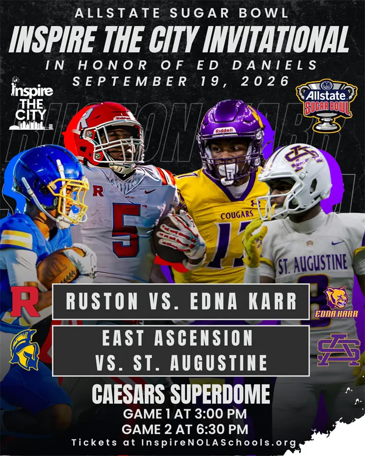 Inspire The City Invitational Brings High School Football Doubleheader to Caesars Superdome