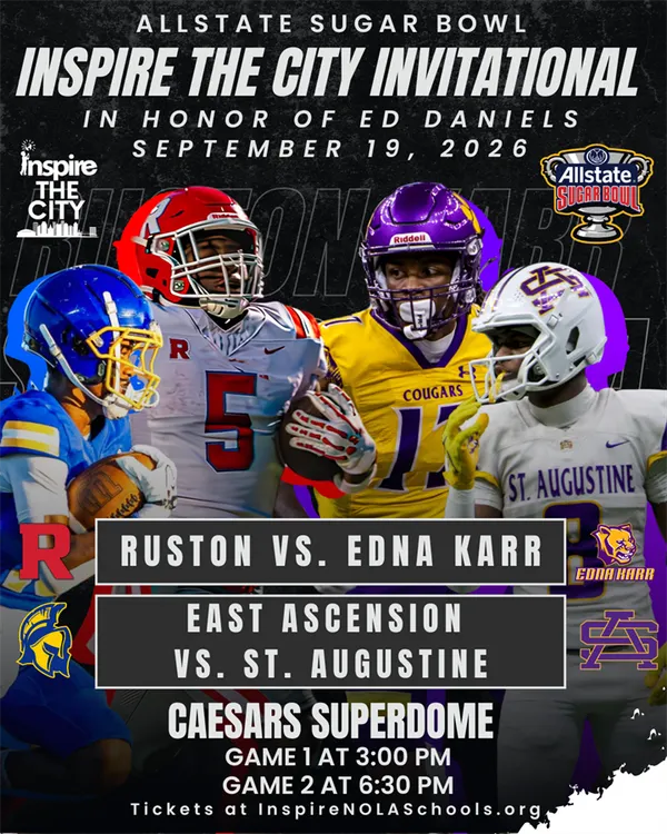 Inspire The City Invitational Brings High School Football Doubleheader to Caesars Superdome