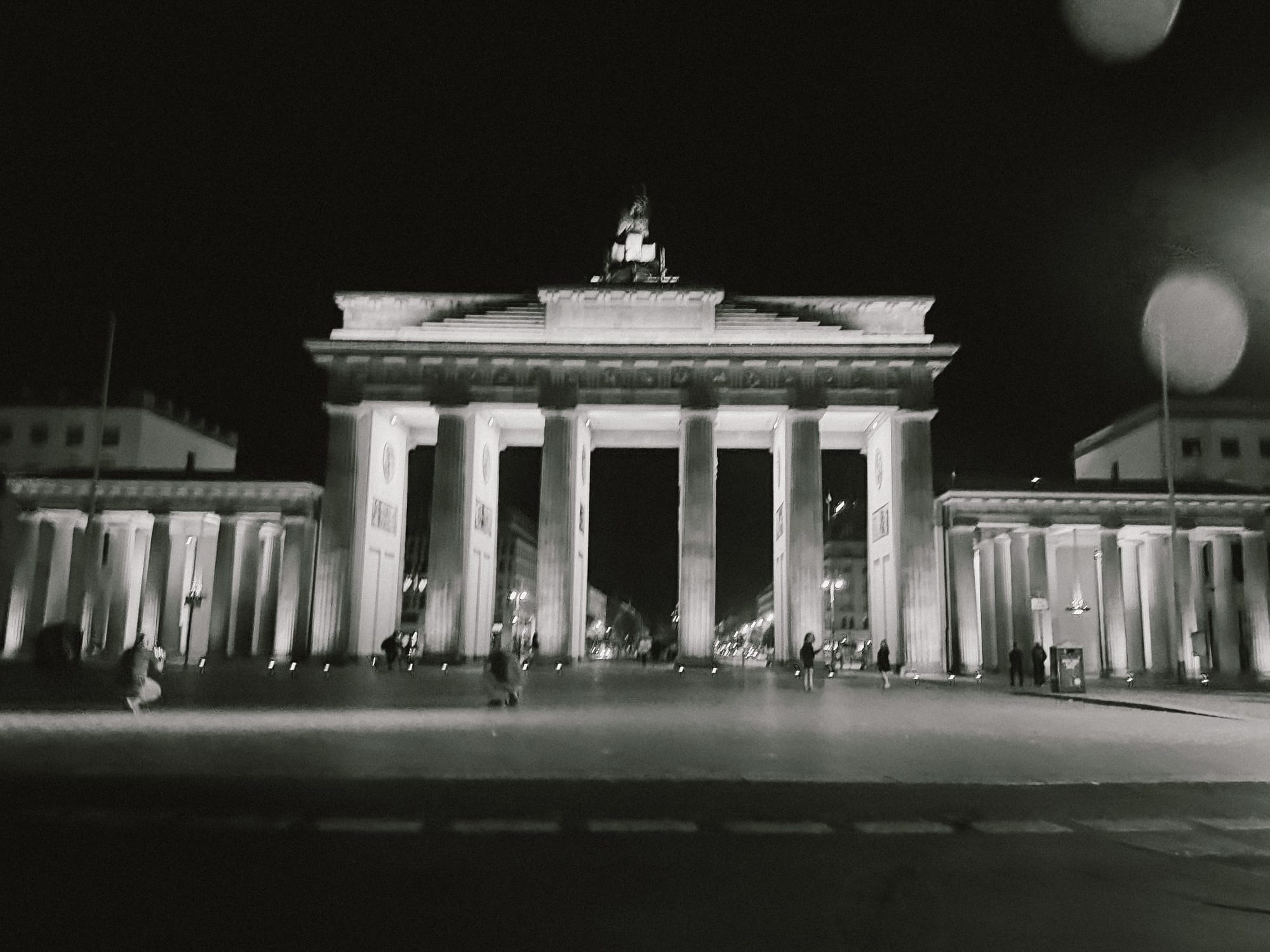 The Brandenburg Gate at night
