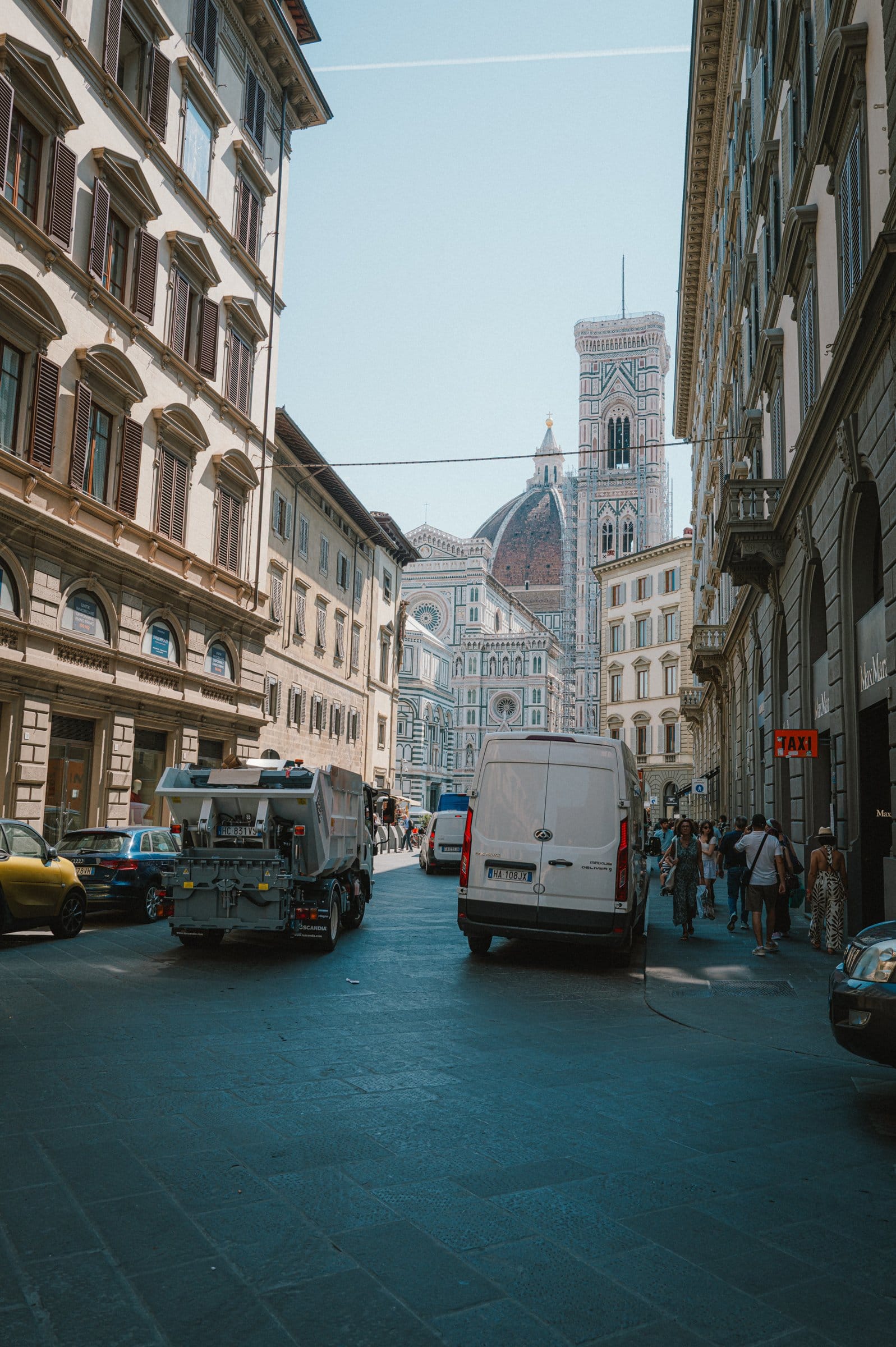 A street toward the Duomo