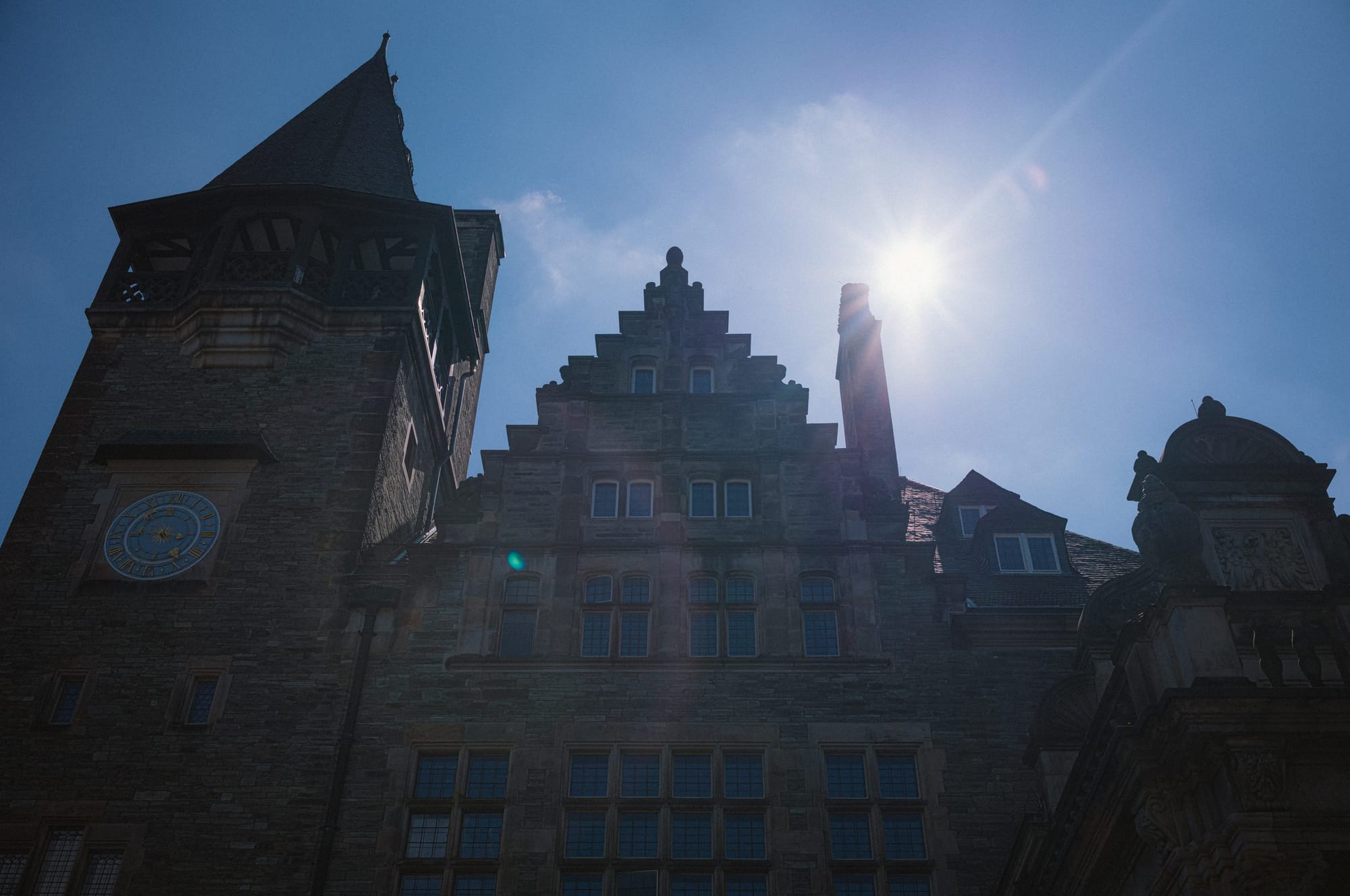 The castle against the sun