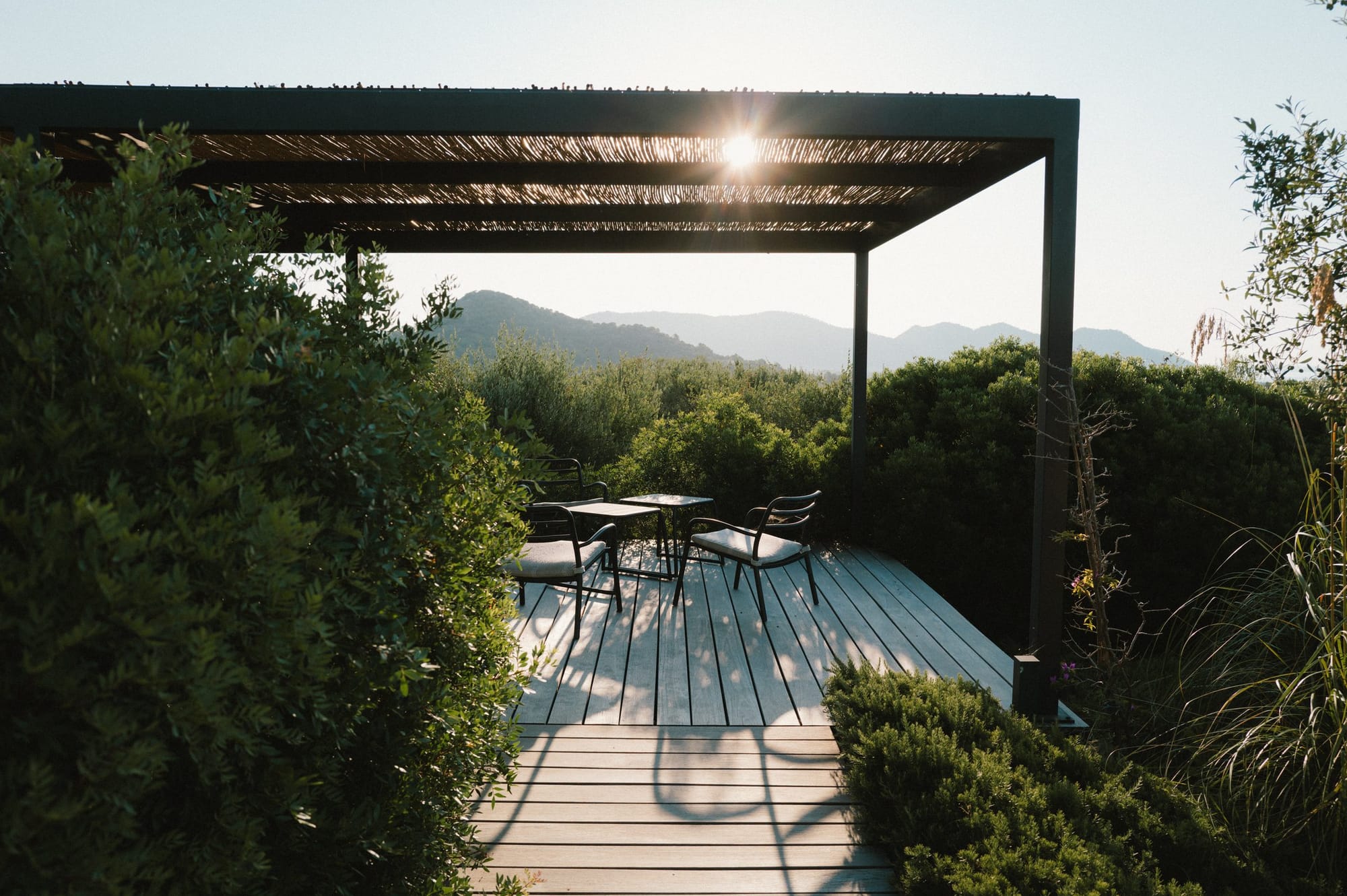 A shaded terrace