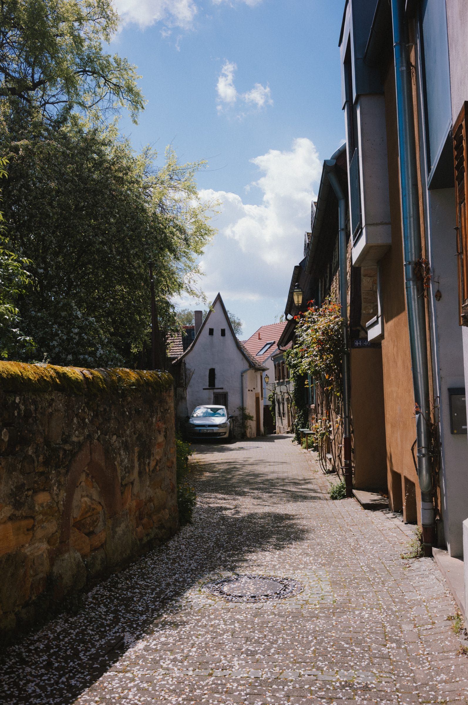 A cobbled lane