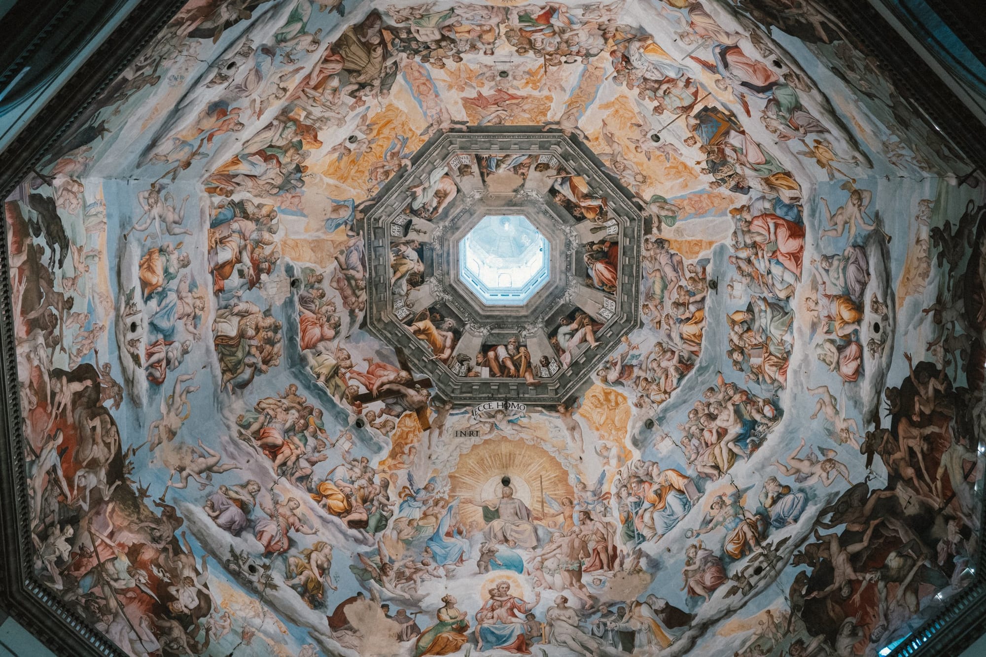 The painted dome of the cathedral