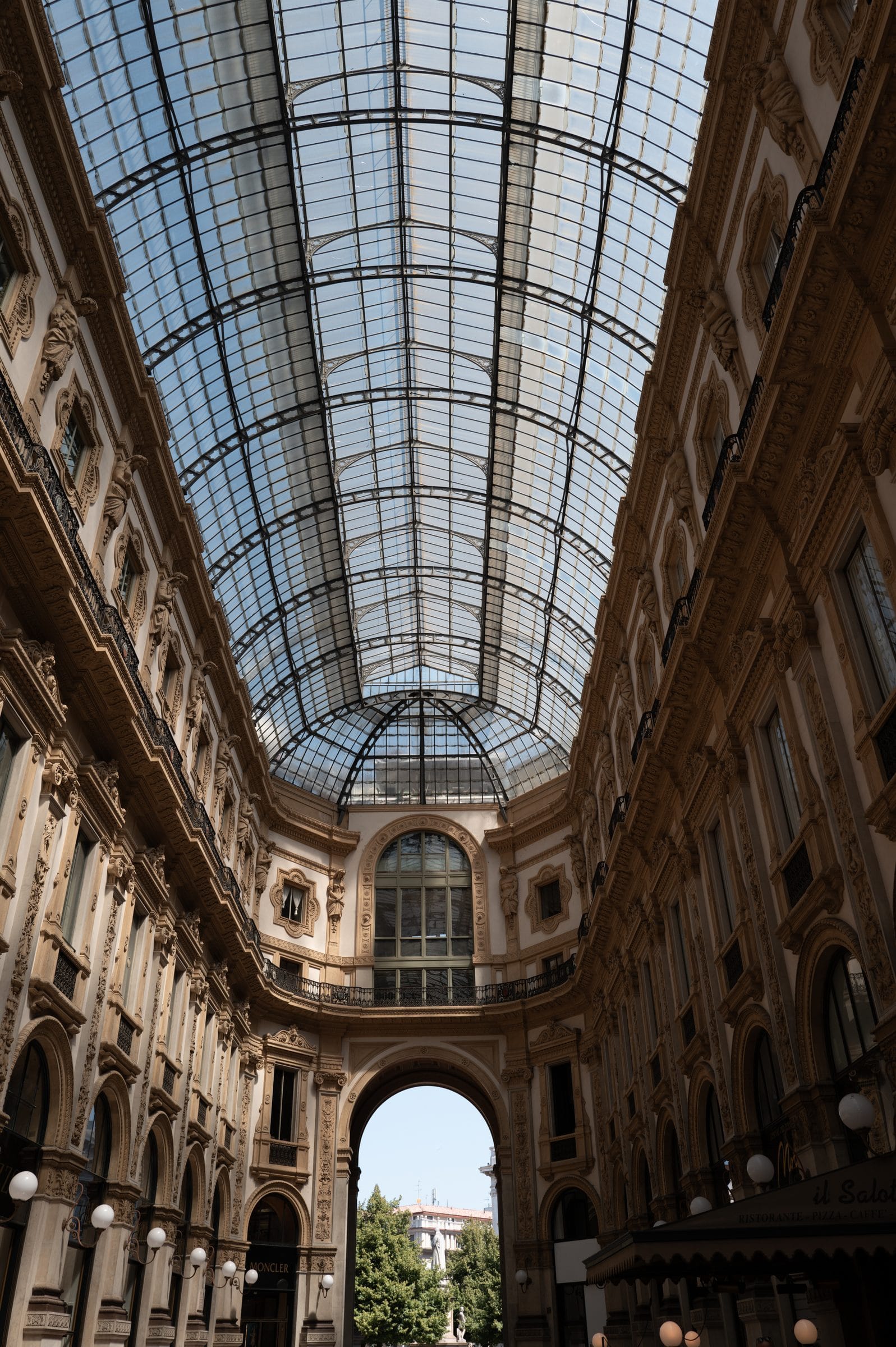 The glass roof of the Galleria