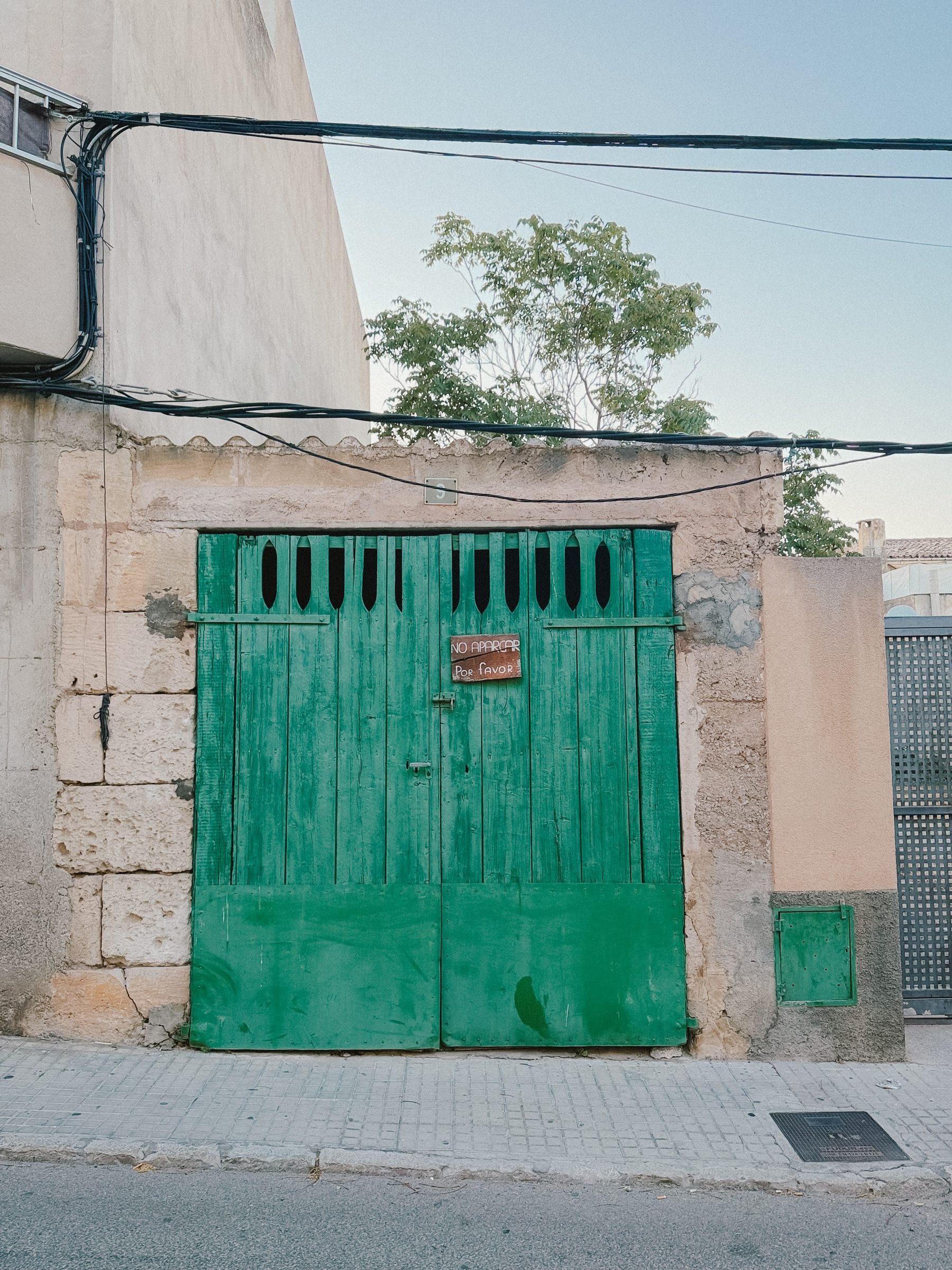 A green door