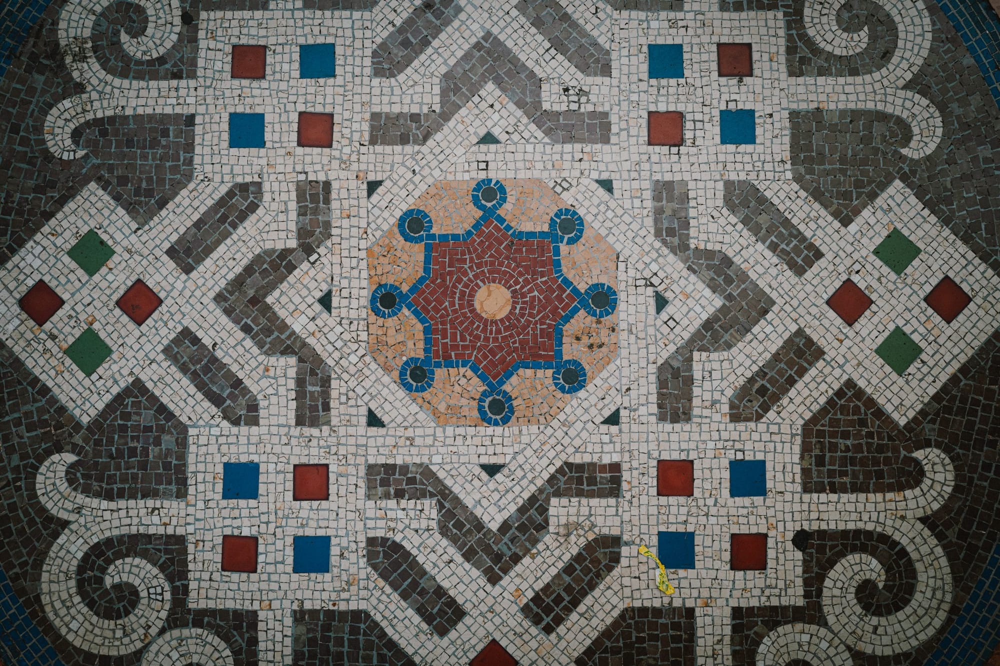 Mosaic floor in the Galleria