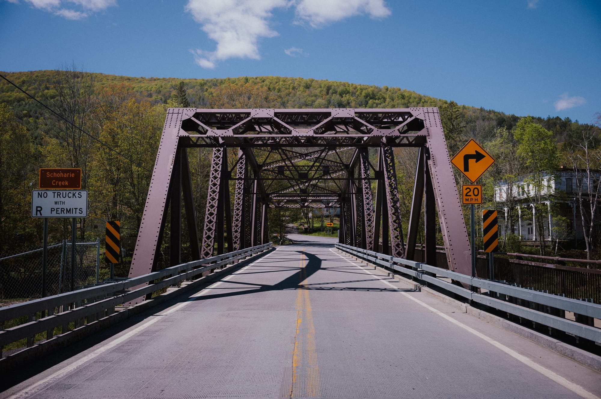An iron truss bridge