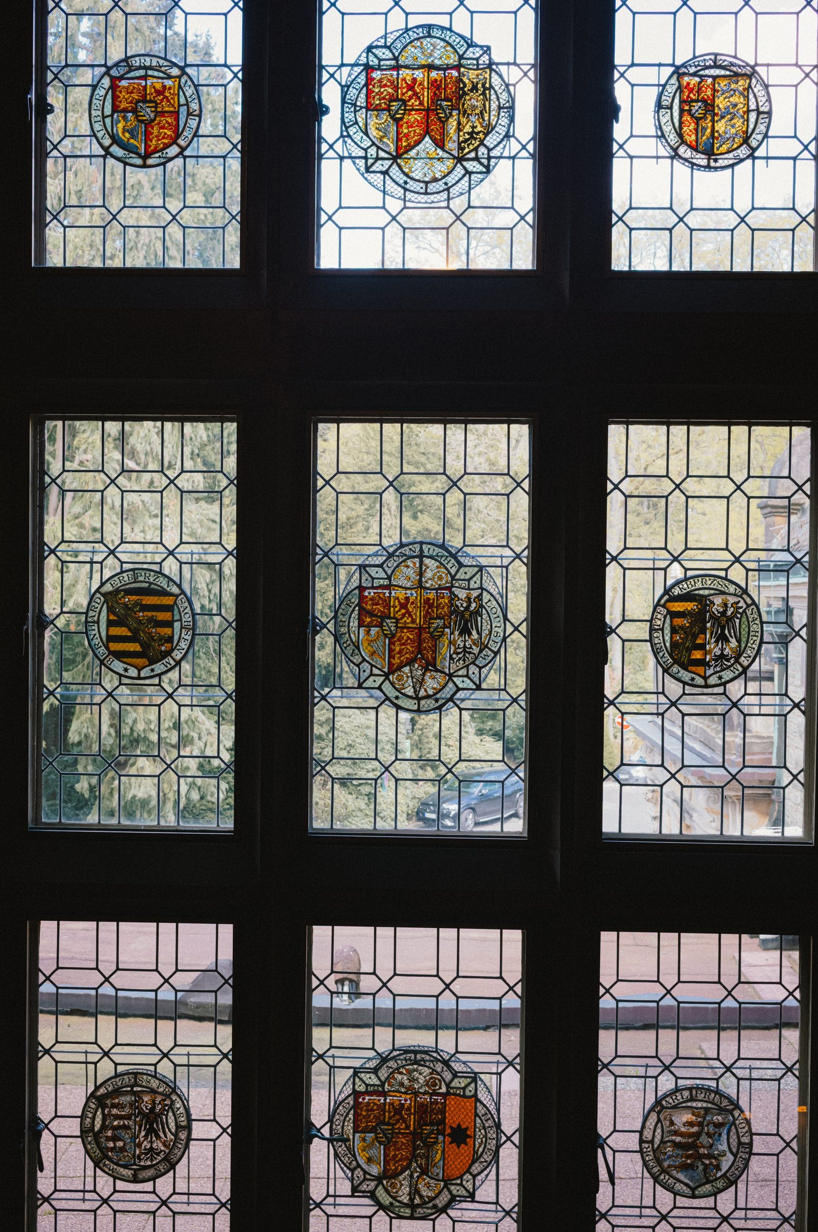 Windows of heraldic glass