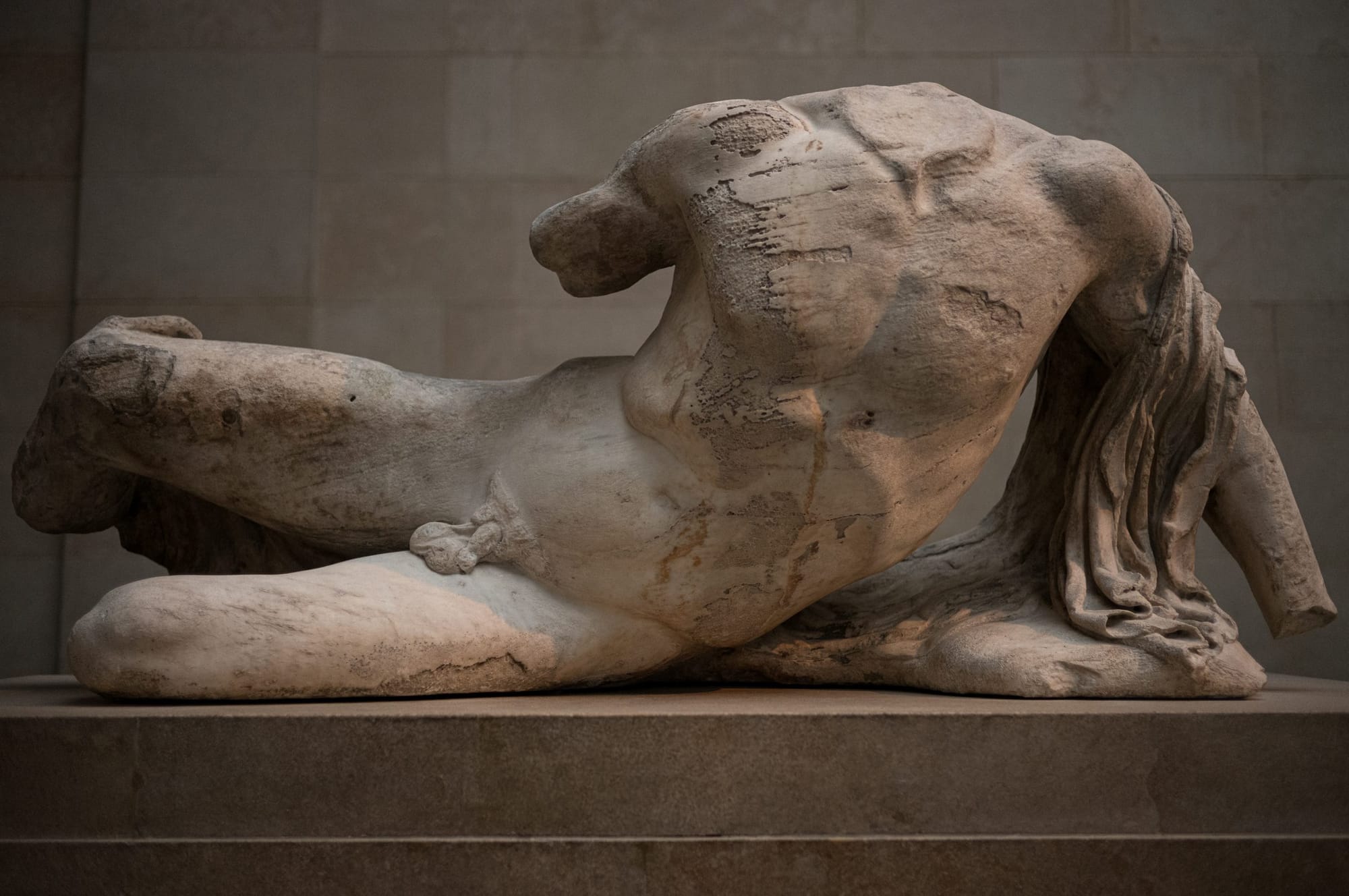 A reclining figure from the Parthenon