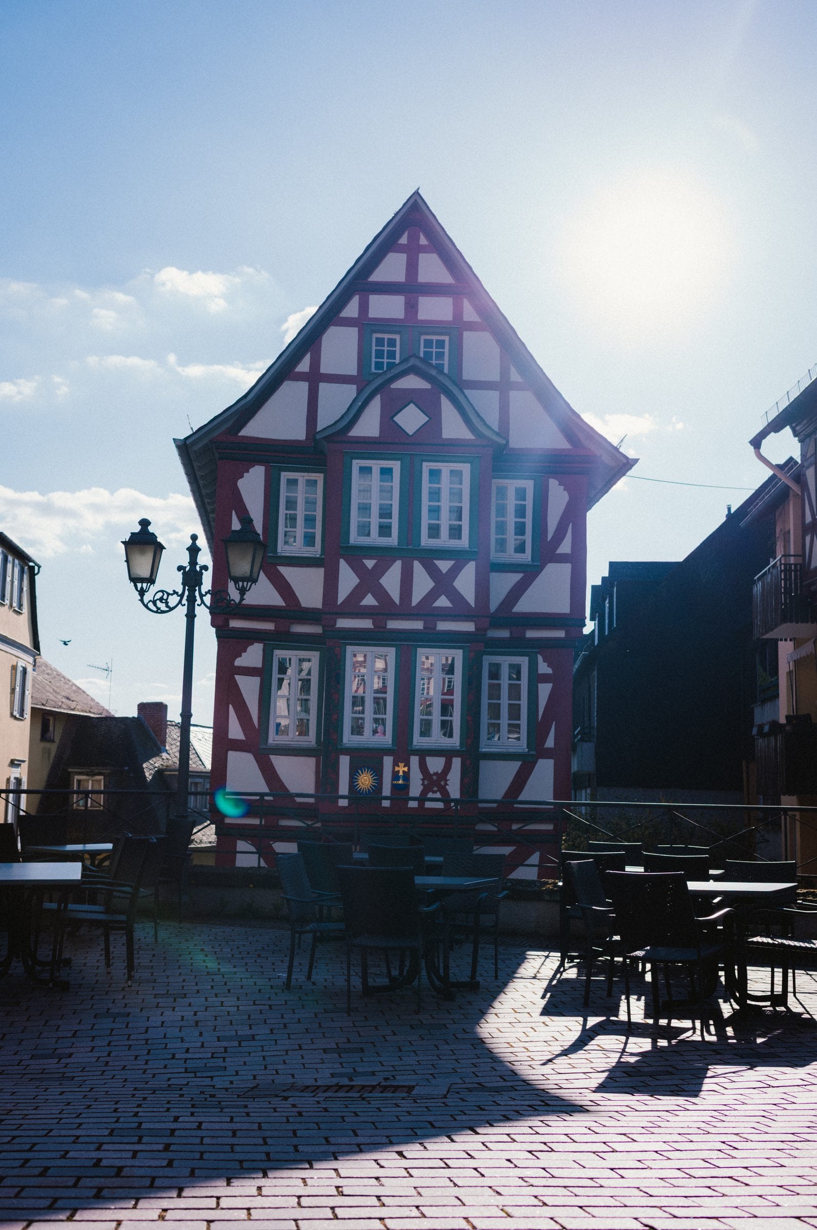A half-timbered house in the old town