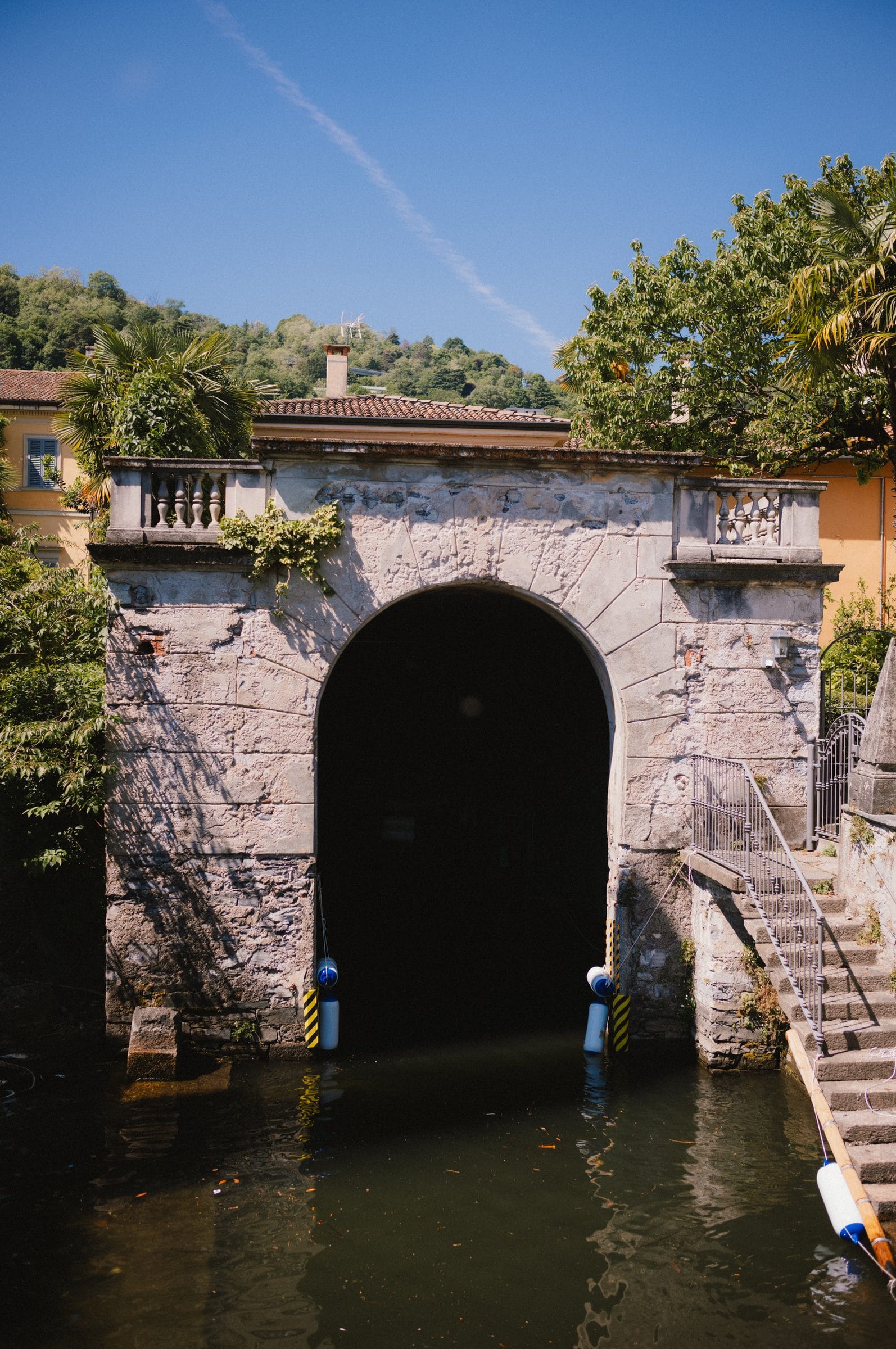 A stone arch over the water