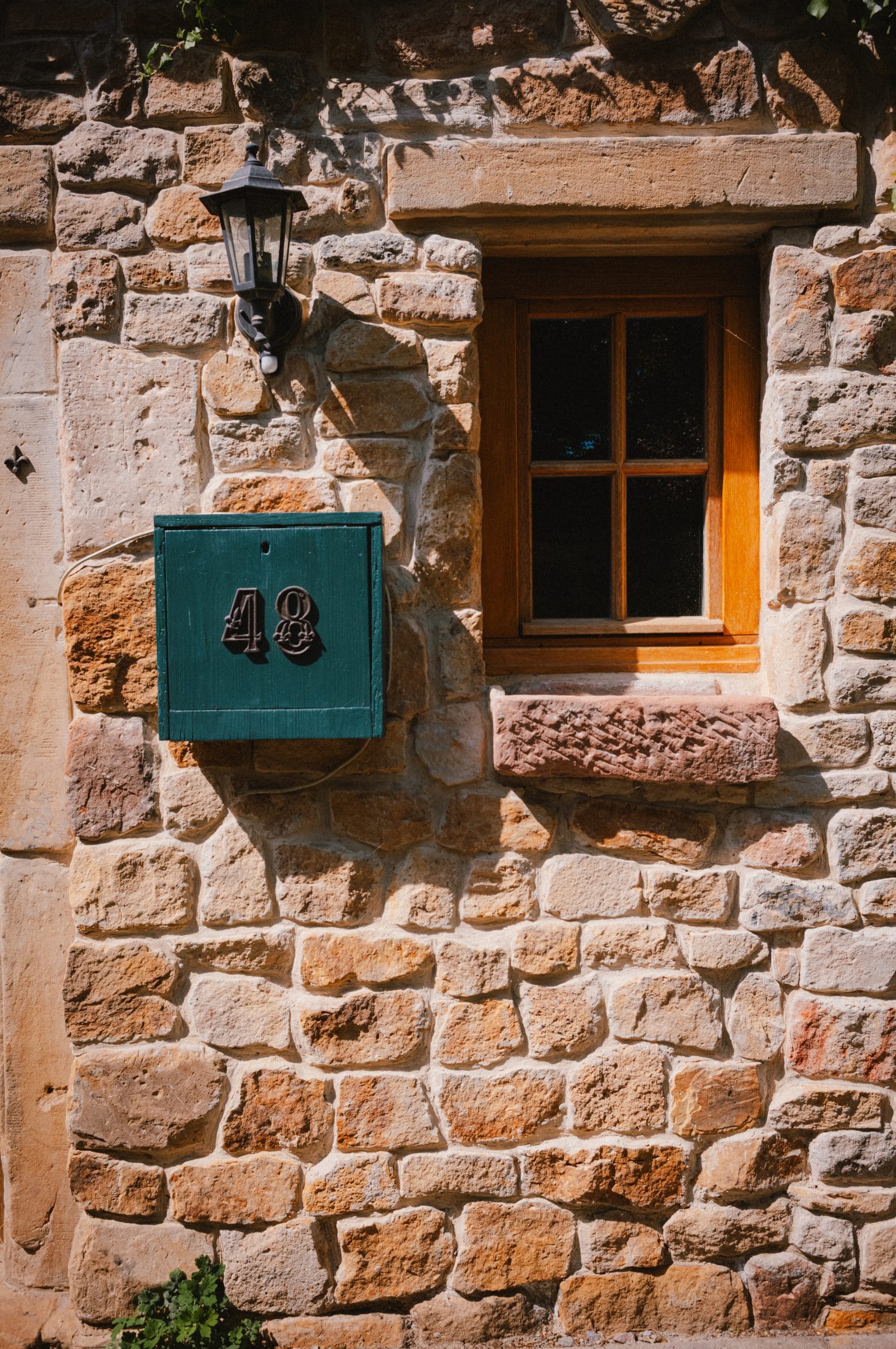 A window in a stone wall