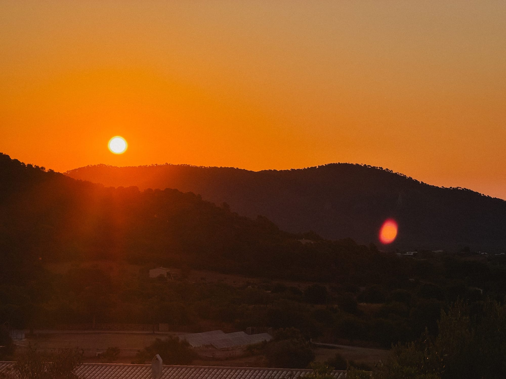 Sunset over the hills