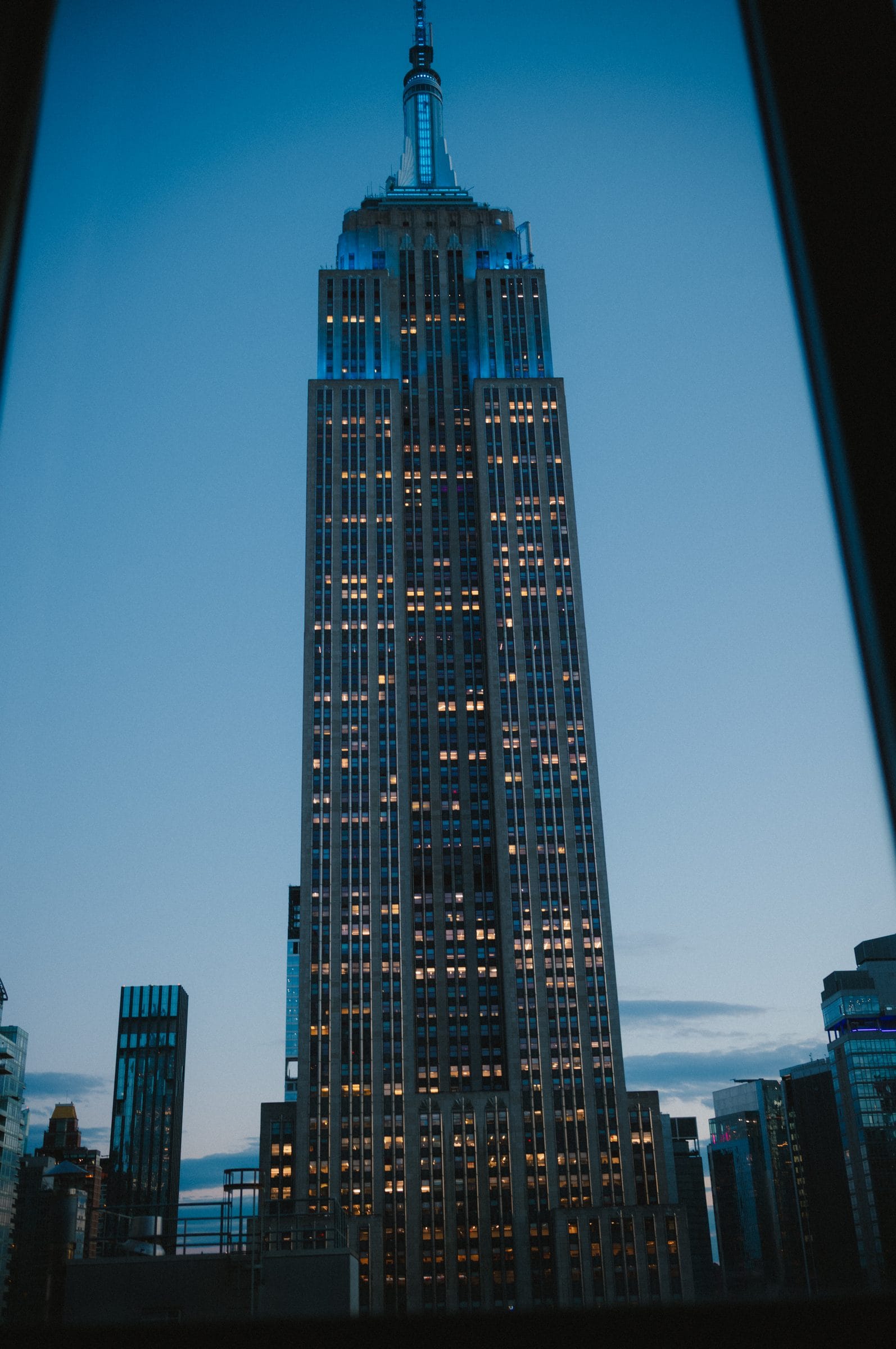 The Empire State Building at dusk