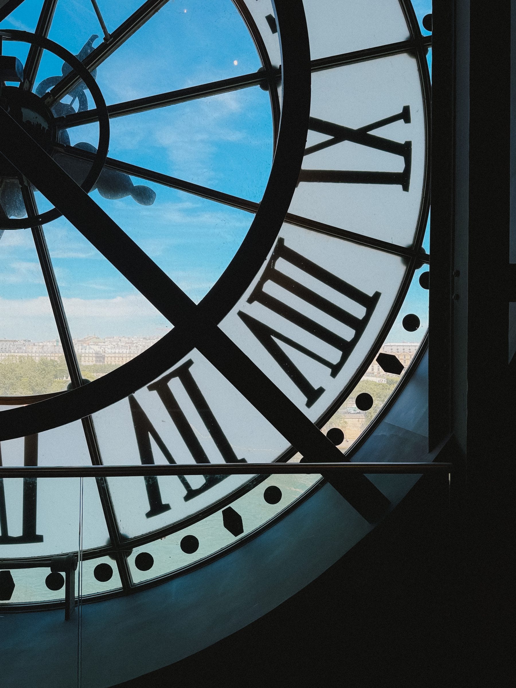 Behind the clock at the Musée d’Orsay.