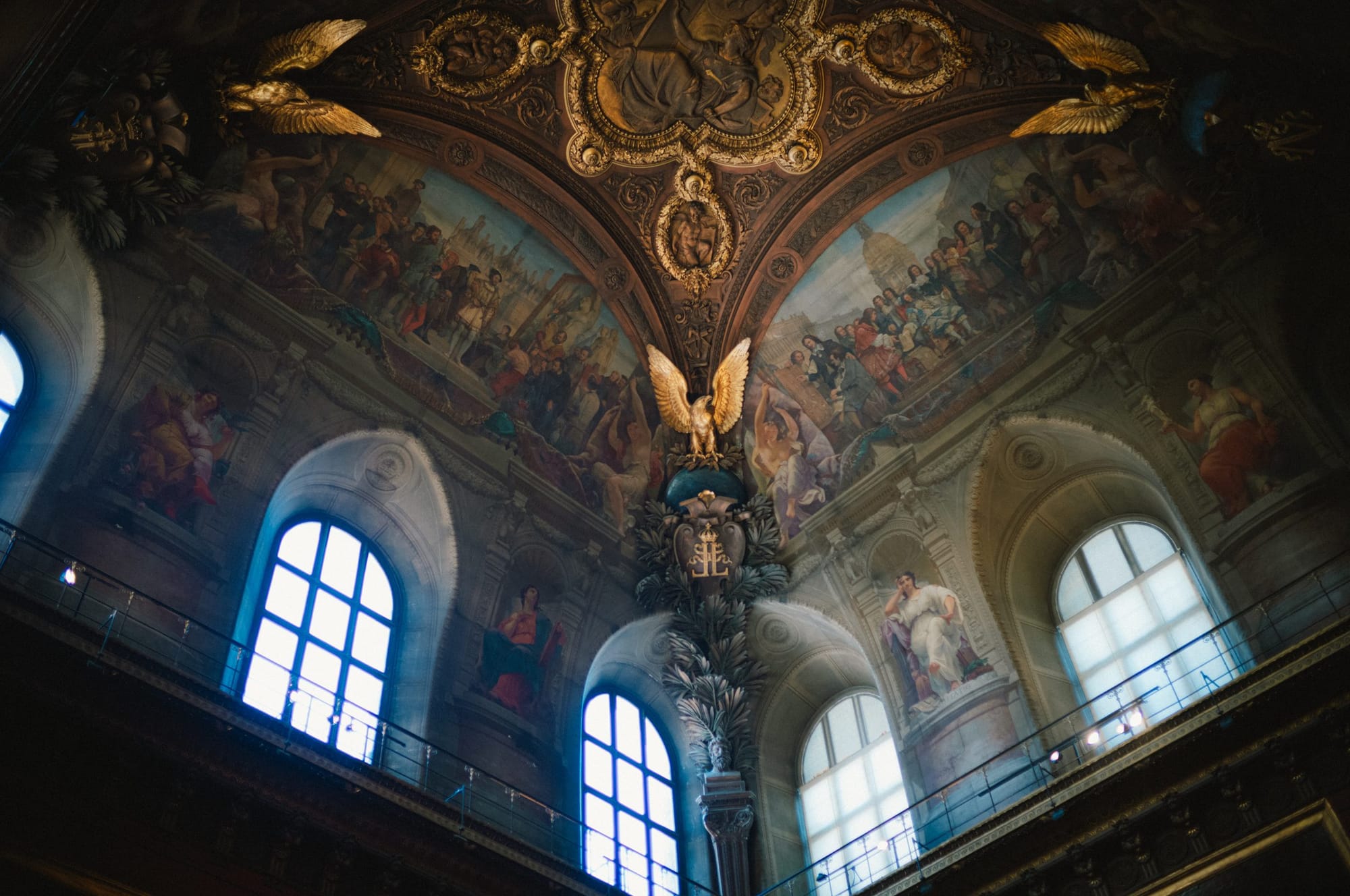 A painted ceiling at the Louvre