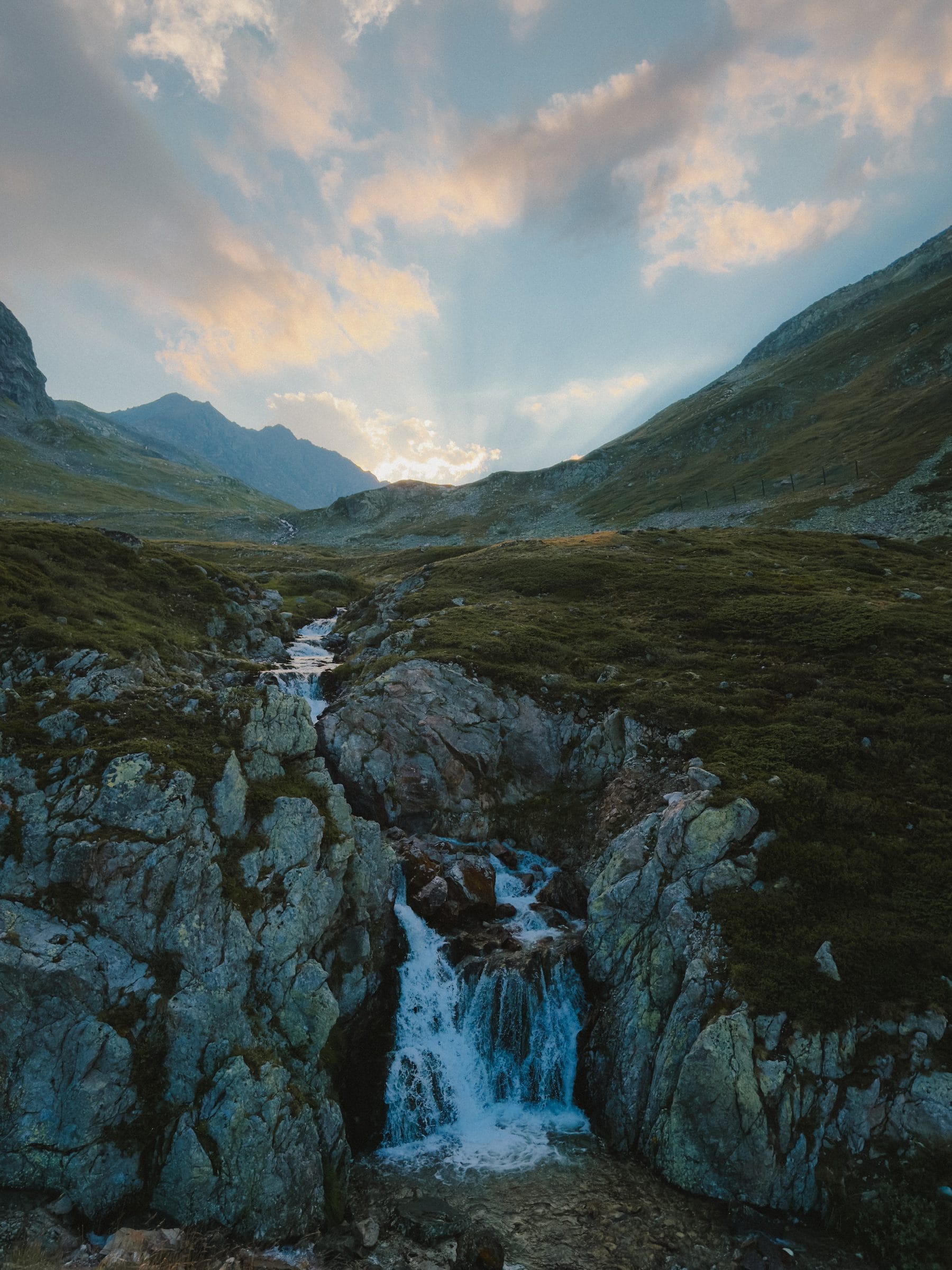 A stream through an Alpine pass