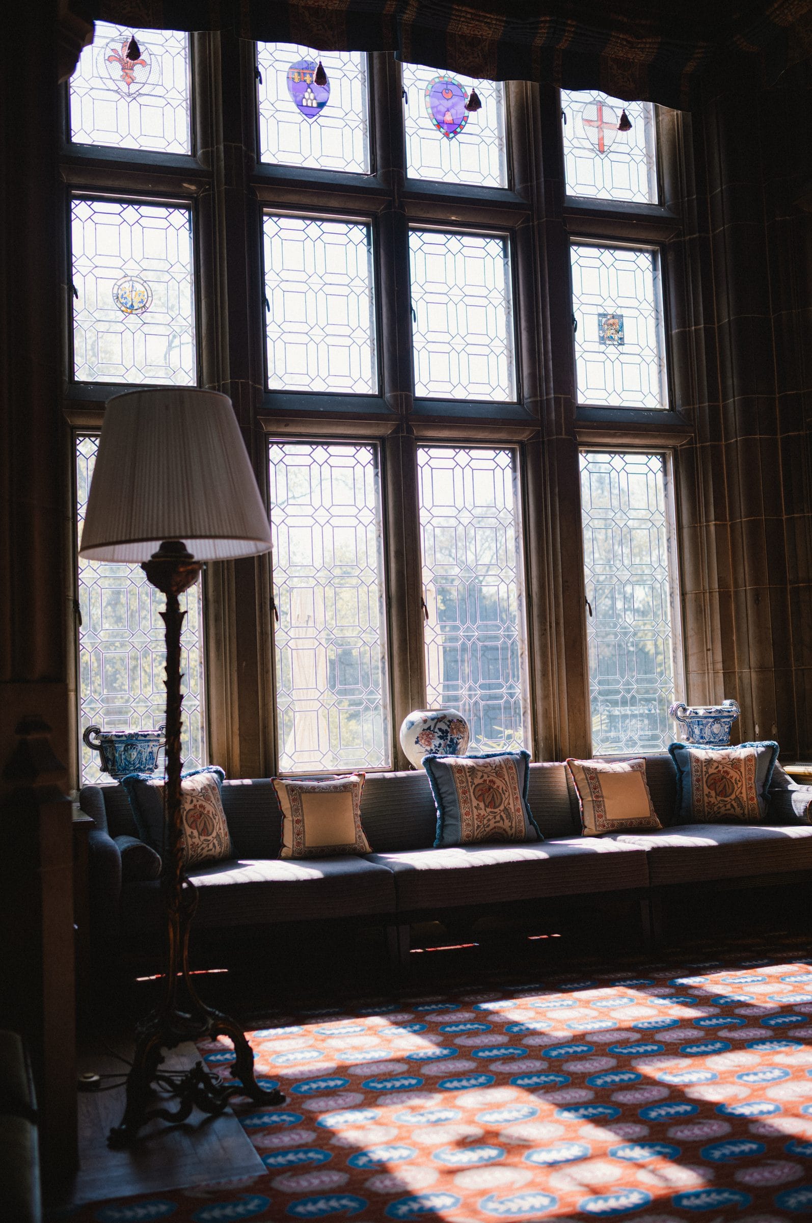 Leaded windows and a window seat