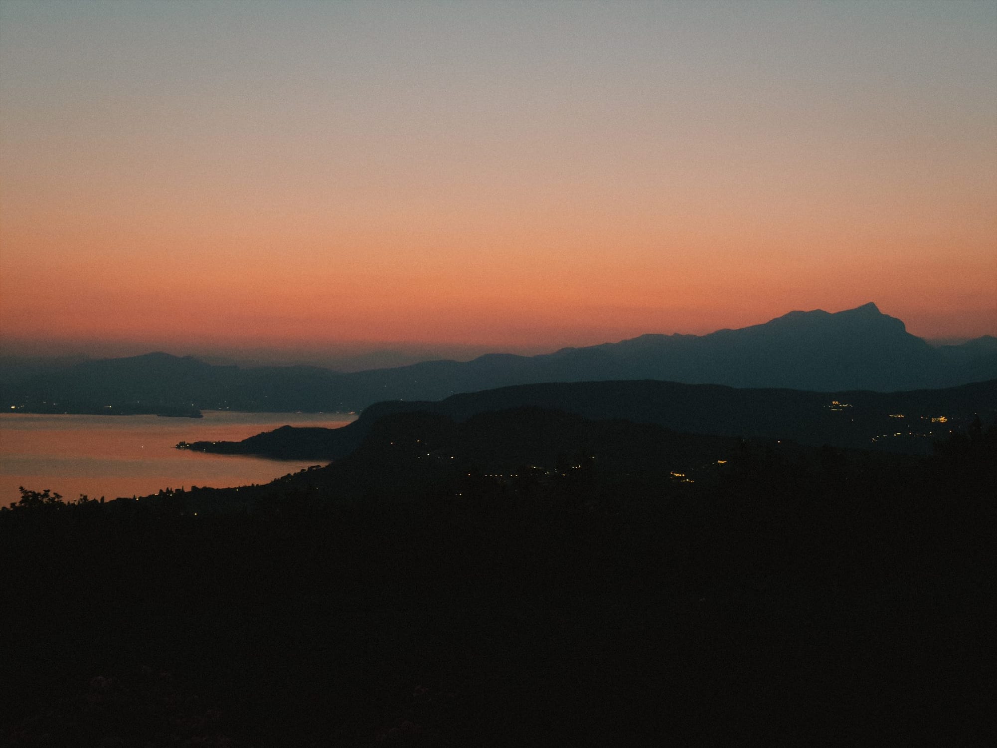 The lake after sunset