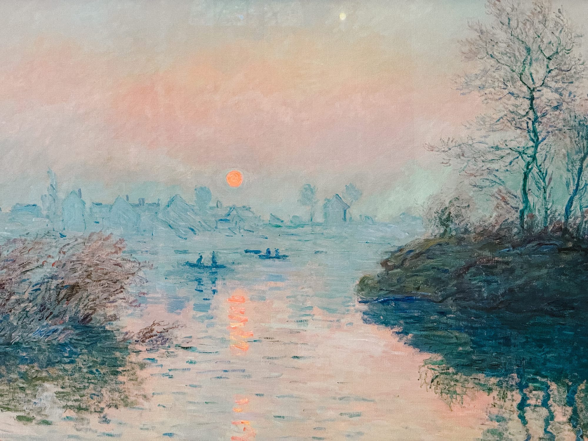 Monet, sunset on the Seine