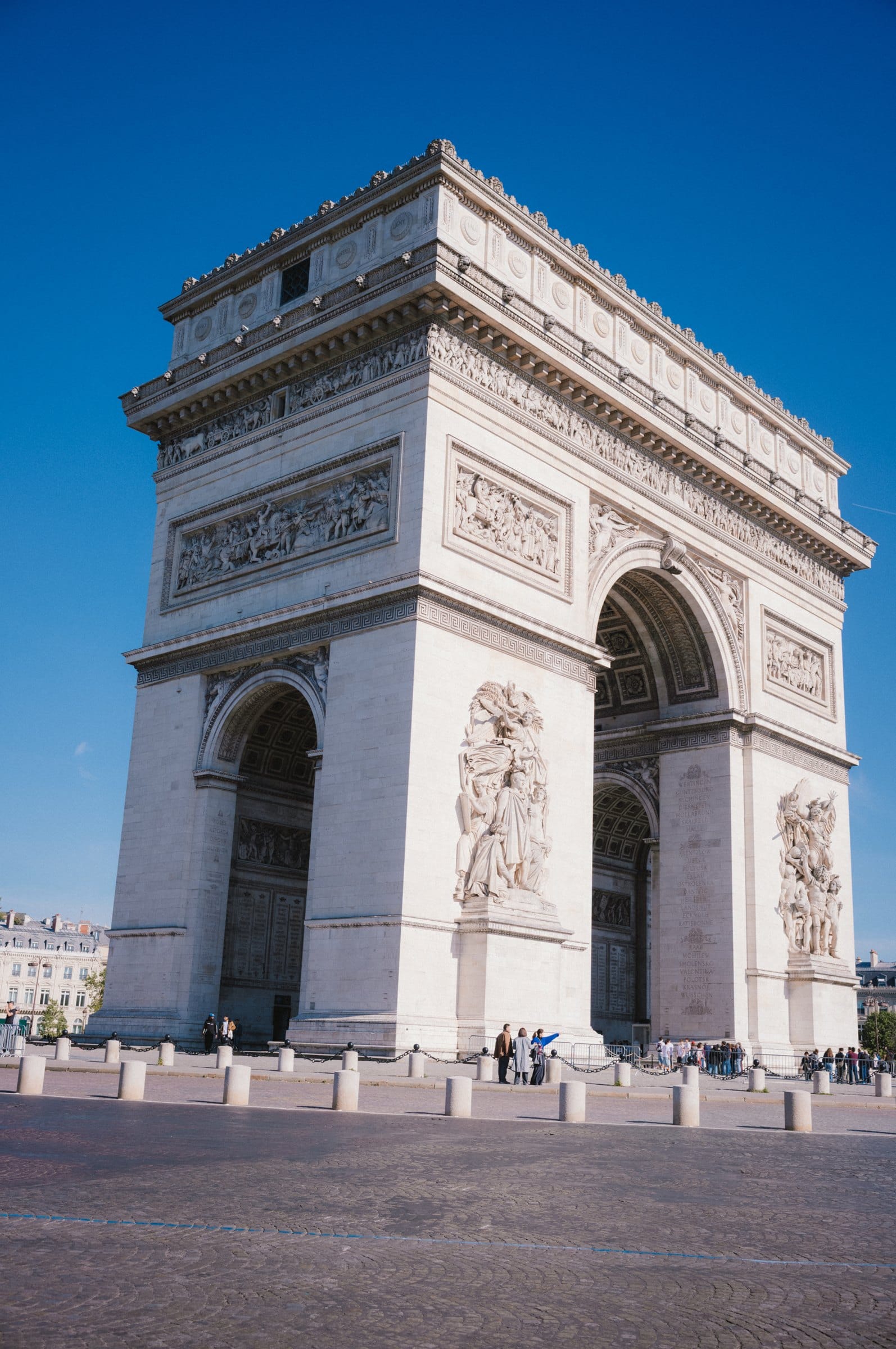 The Arc de Triomphe.