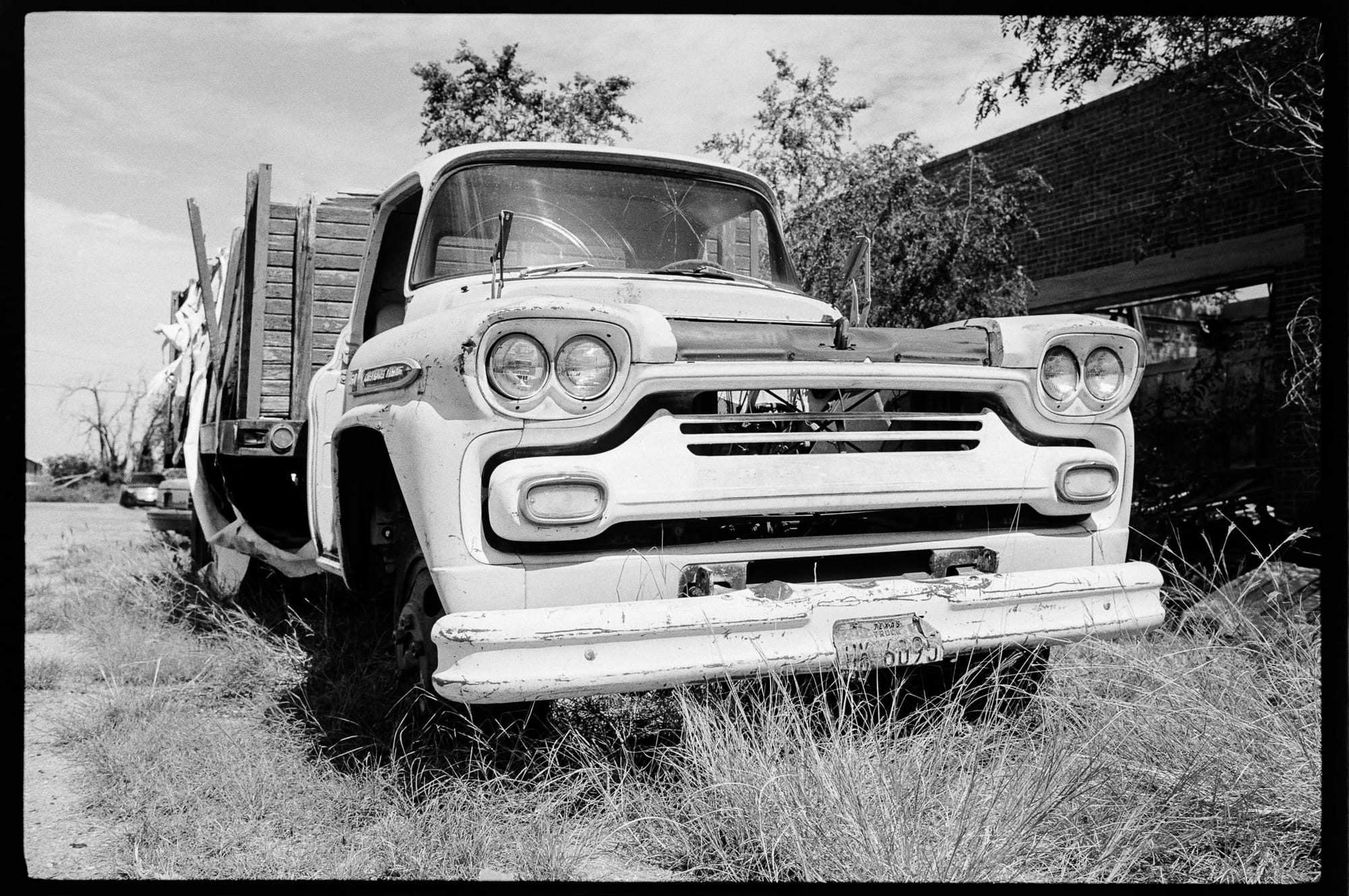 An old Chevrolet, still keeping its shape.