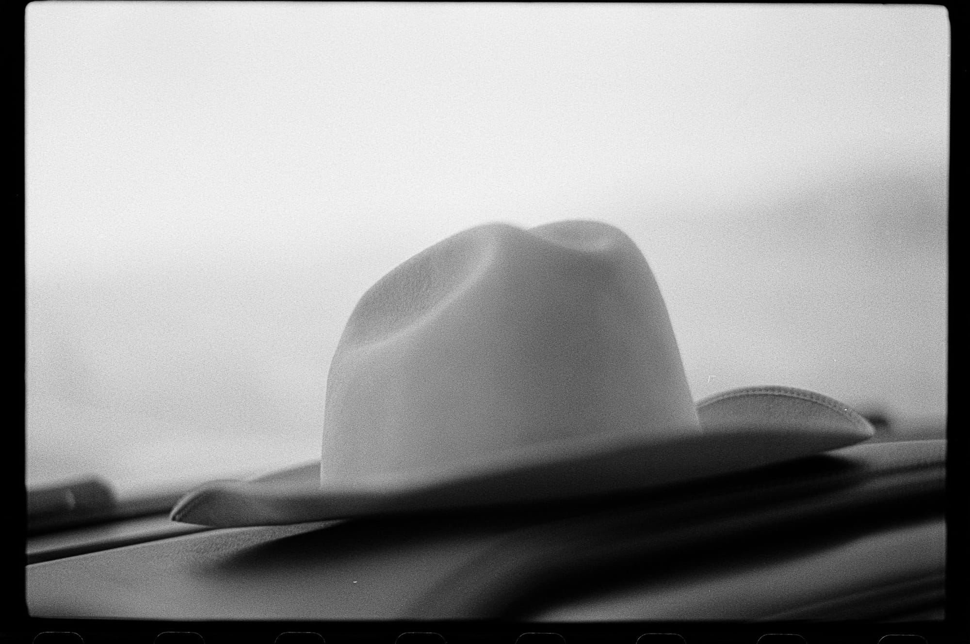A hat on the dash.